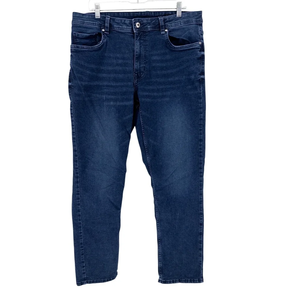 The Perfect Jean‎ TPJ Mens 36x32 Athletic Fit Blue Dark Wash Stretch Denim Jeans
